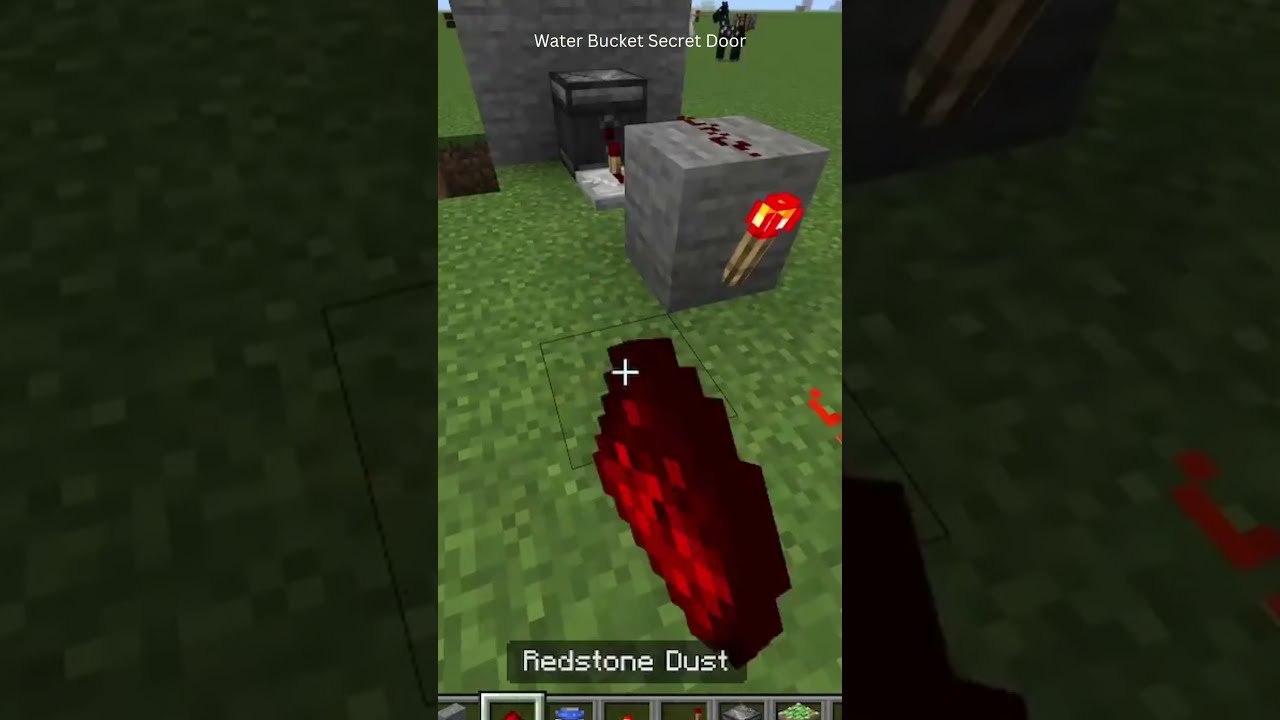 Water Bucket Secret Door #minecraft #redstone