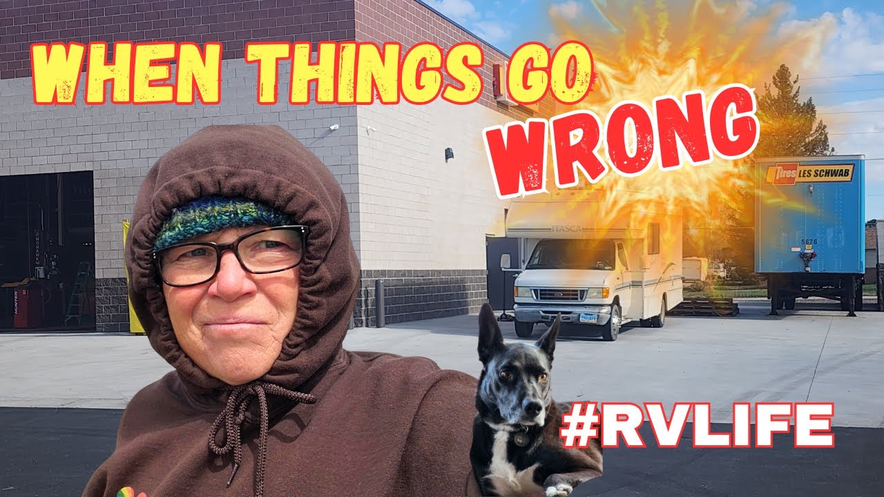 Driving in 50 MPH Winds,  Late Deliveries, Tire Trouble in Wyoming, Cross Country RV Trip #RVlife