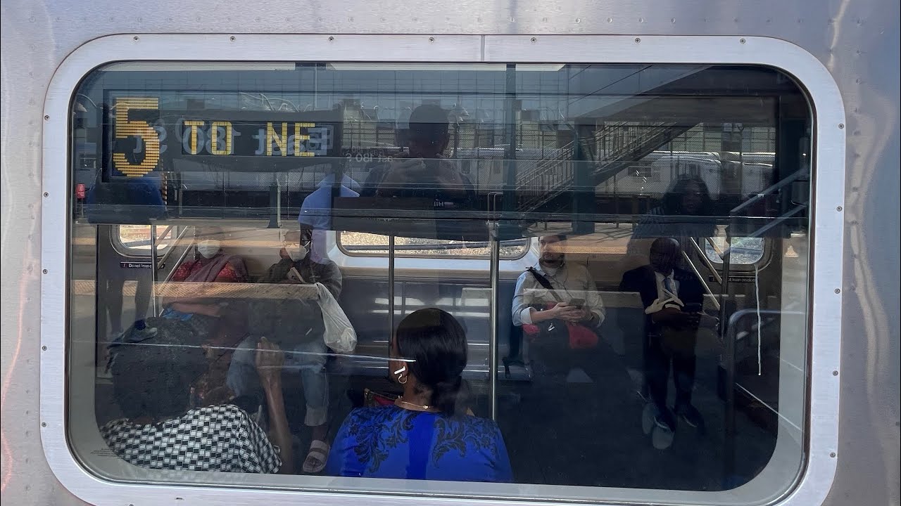 On board a Nereid Ave. bound R142 5 train from Crown Heights-Utica Avenue to Nereid Avenue