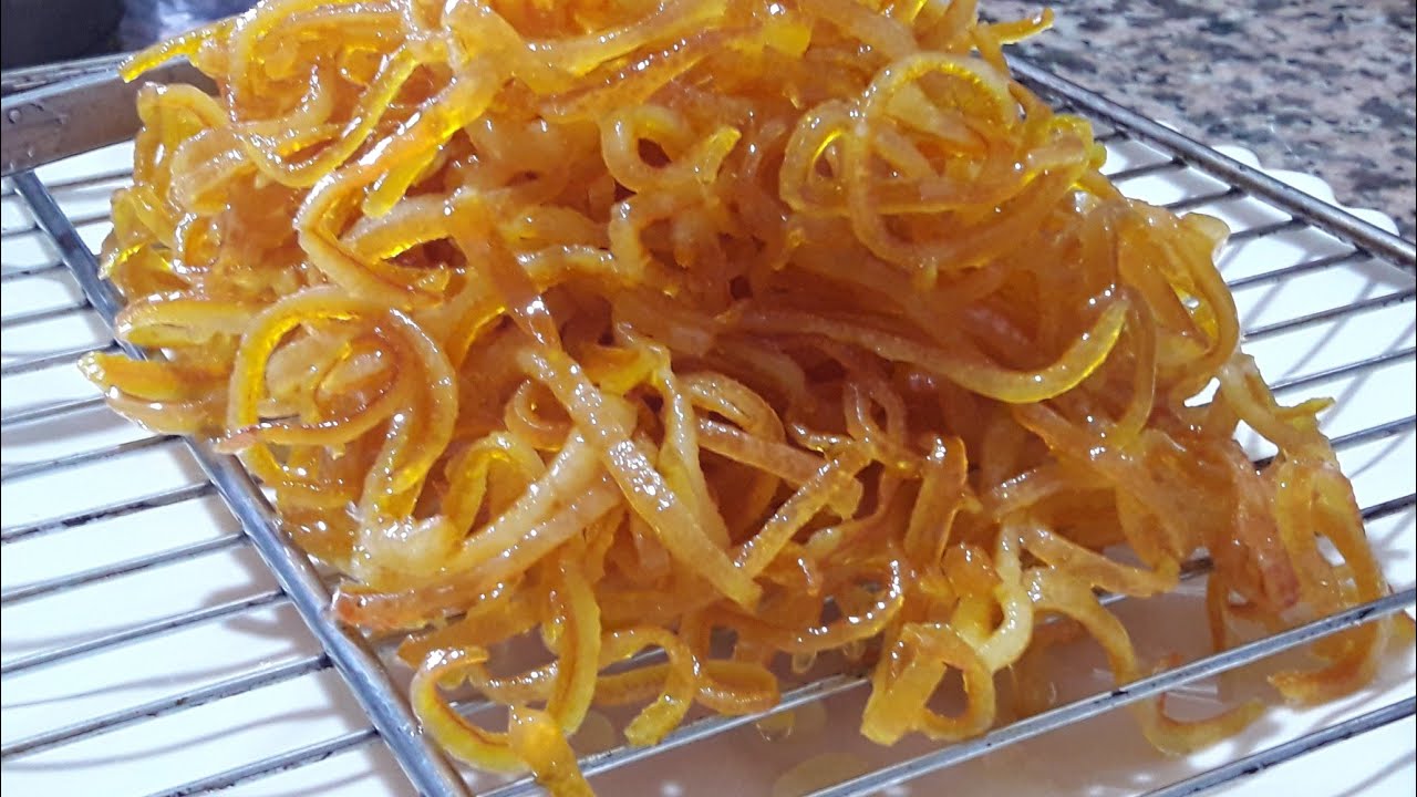 قشور الليمون معسلين وصفة رااااااءعة 🍊🍊🍊🍊🍊و بودرة قشور الليمون وصفتين مميزتين
