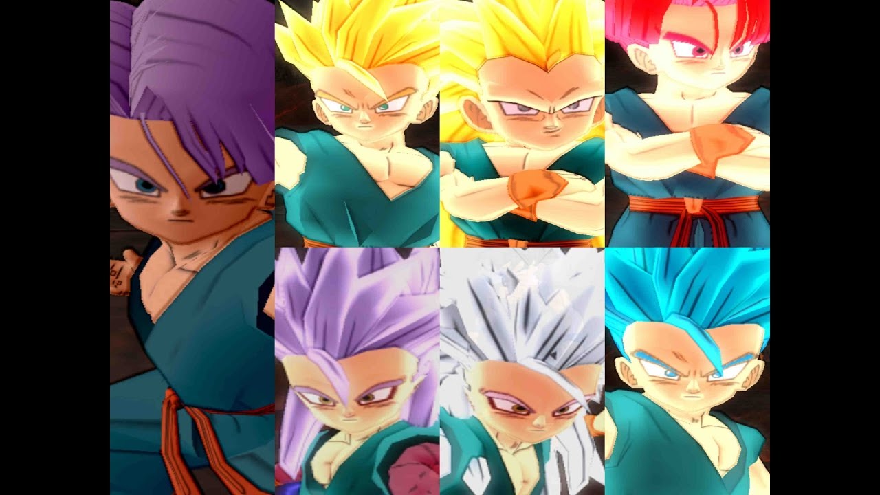 Kid trunks all form (HQ)|Dragon Ball Z Budokai Tenkaichi 3