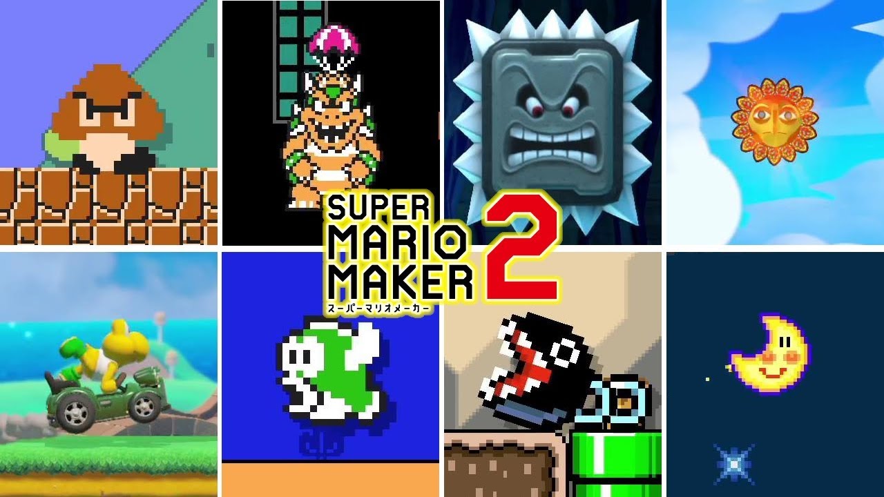 スーパーマリオメーカー2【switch】全敵キャラ集まとめ マリメ2 ニンテンドースイッチ