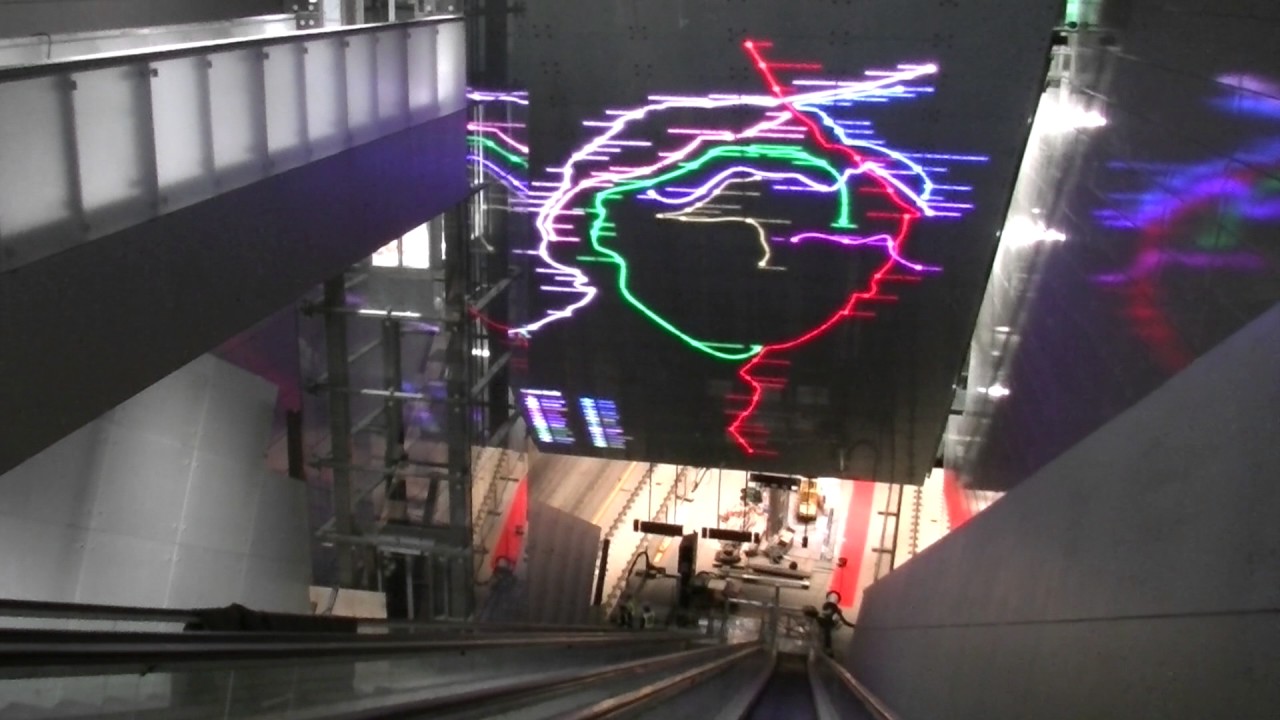 Station Vijzelgracht - kunstwerk Ramses Shaffy - 8x versnelde beelden