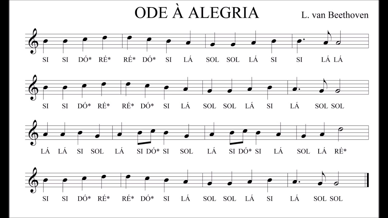 Ode à alegria - FLAUTA DOCE