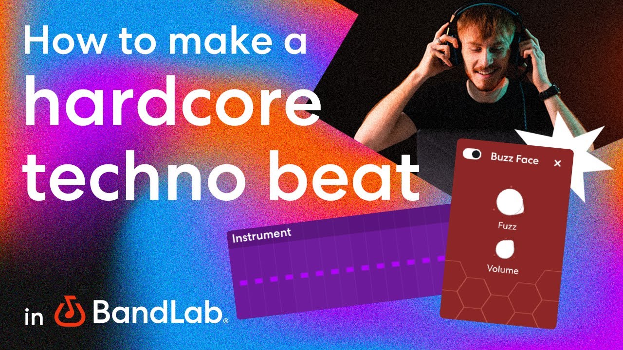 How to make a hardcore techno beat in BandLab's free web Studio (BandLab Tutorial)