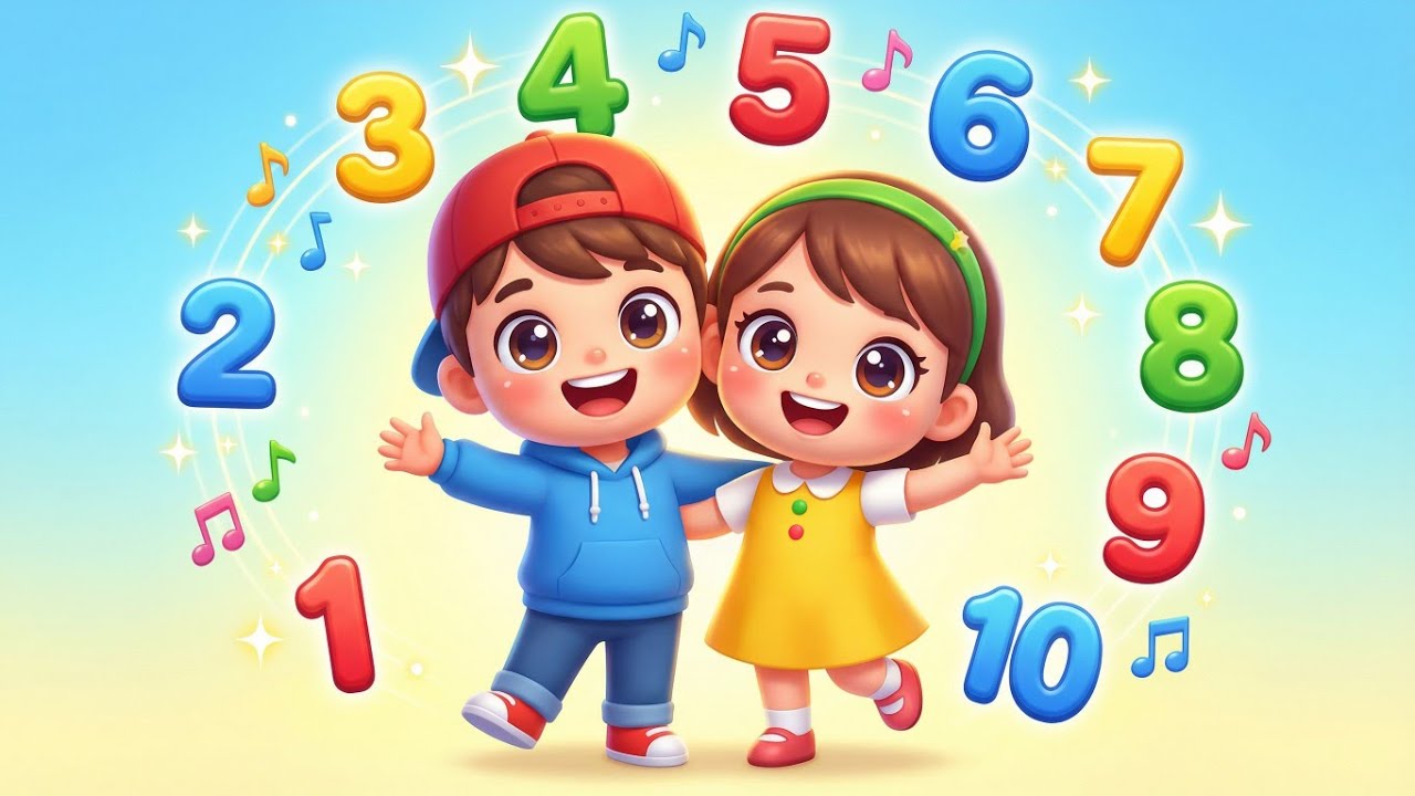 One to Ten Counting Song 🌈 | Numbers for Kids | Fun Learning