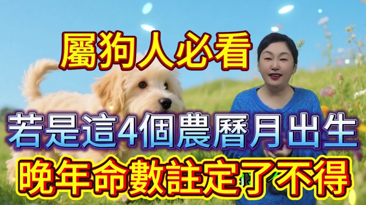 命裏有時終須有，命裏無時莫強求 屬狗人必看！若是這4個農曆月出生，晚年可是 “了不得”！快對照看看你家有嗎？#運勢 #十二属相 #生肖 #星座 #補財庫旺財氣 #財富 #分享