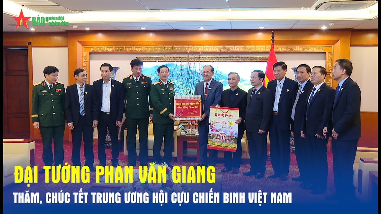 Đại tướng Phan Văn Giang thăm, chúc Tết Trung ương Hội Cựu chiến binh Việt Nam