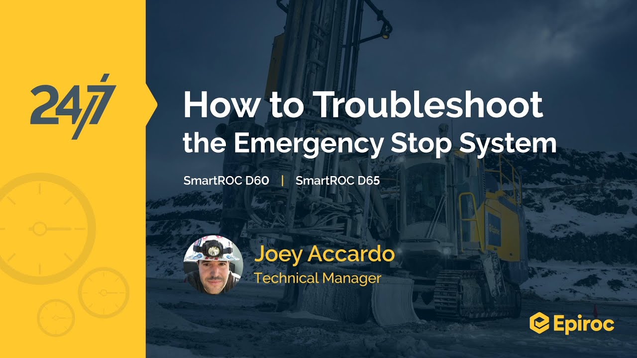 How to troubleshoot emergency stop system | SmartROC D65 | SmartROC D60 | SmartROC D55