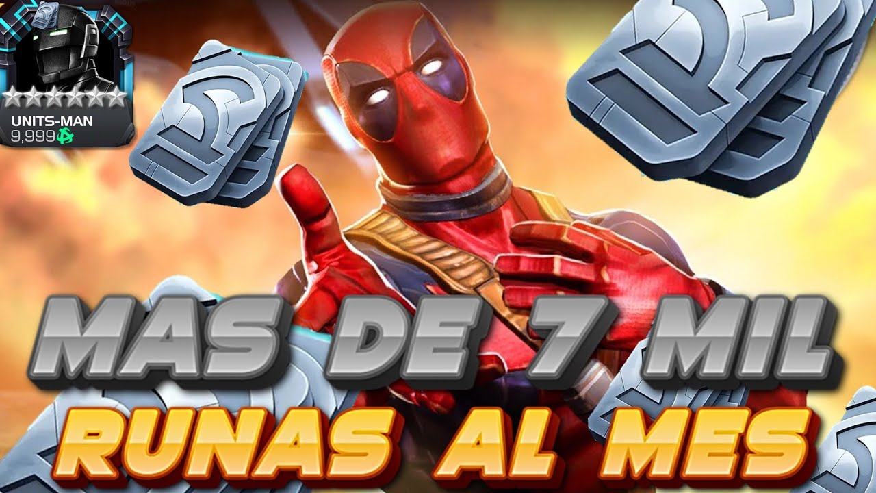 COMO OBTENER MAS DE 7 MIL RUNAS MENSUALES -TODOS LOS METODOS DISPONIBLES - Marvel MCOC