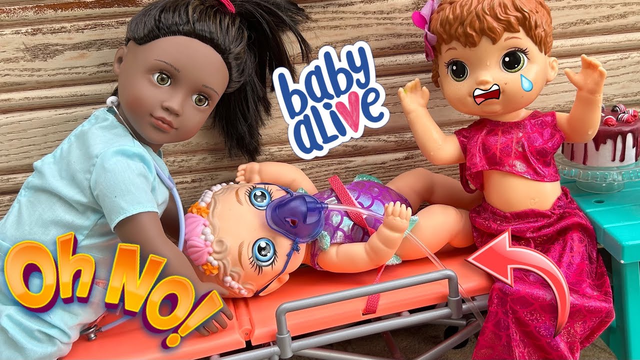 BABY ALIVE Mermaid Pool party Accident.. 😥