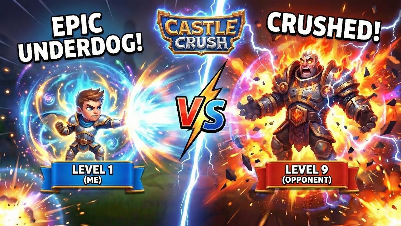 LEVEL 9 GOT CRUSHED BY ME LEVEL 1 ONLY | CASTLE CRUSH 