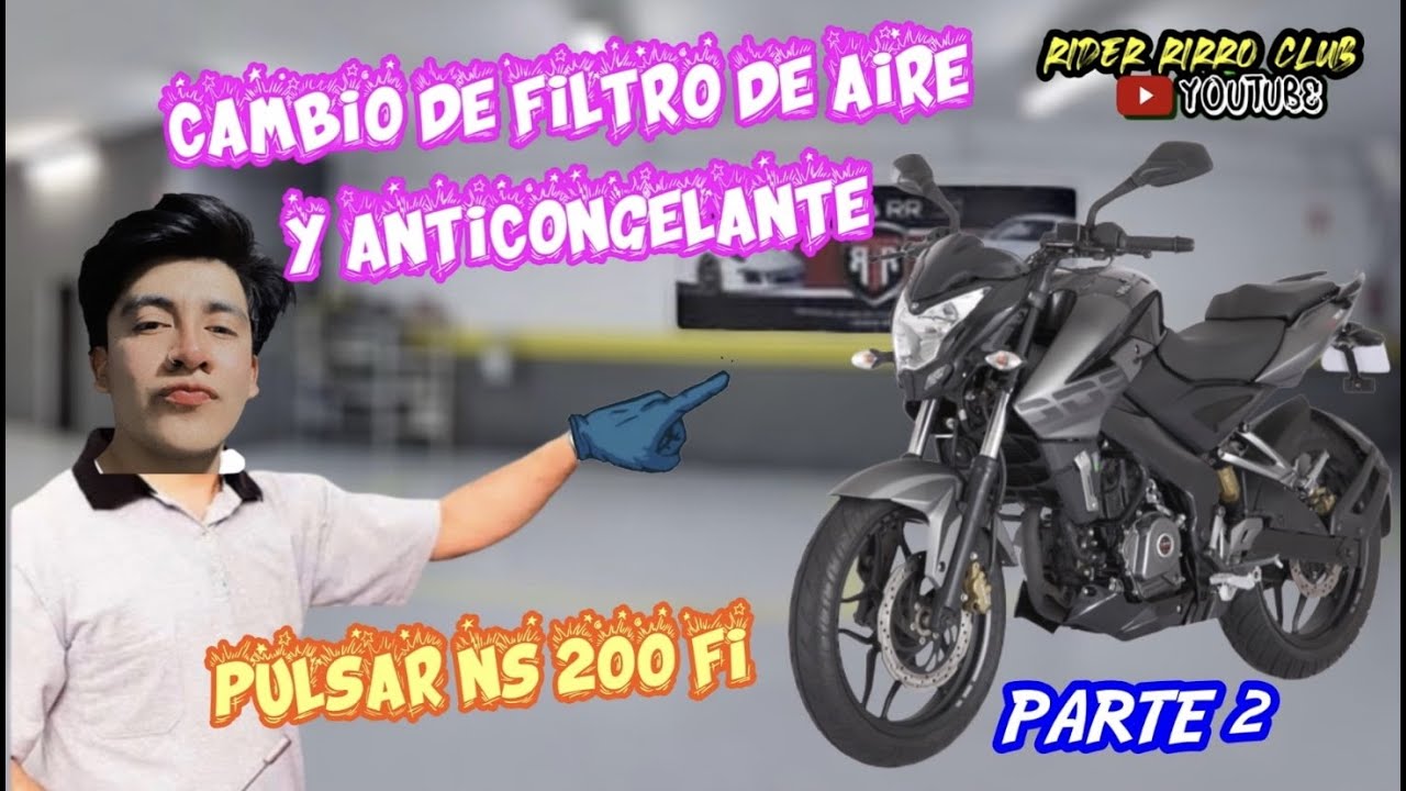 CAMBIO DE FILTRO DE AIRE Y ANTICONGELANTE A PULSAR NS 200 FI🤩PASO A PASO🤩PARTE #2🤩🤩RIDER RIRRO CLUB🤩