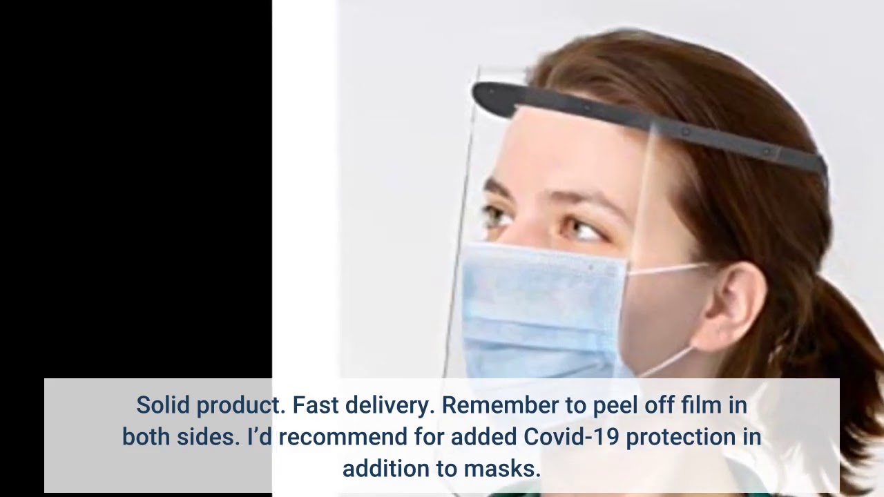 Review Artnaturals Face Shield Reusable (Pack of 10) Plastic Face Mask Shields for Full Face &...