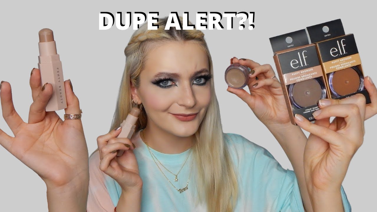 FENTY MATCHSTIX SHADE AMBER VS E.L.F. PUTTY BRONZER SHADE  FEELIN' SHADY (2021)