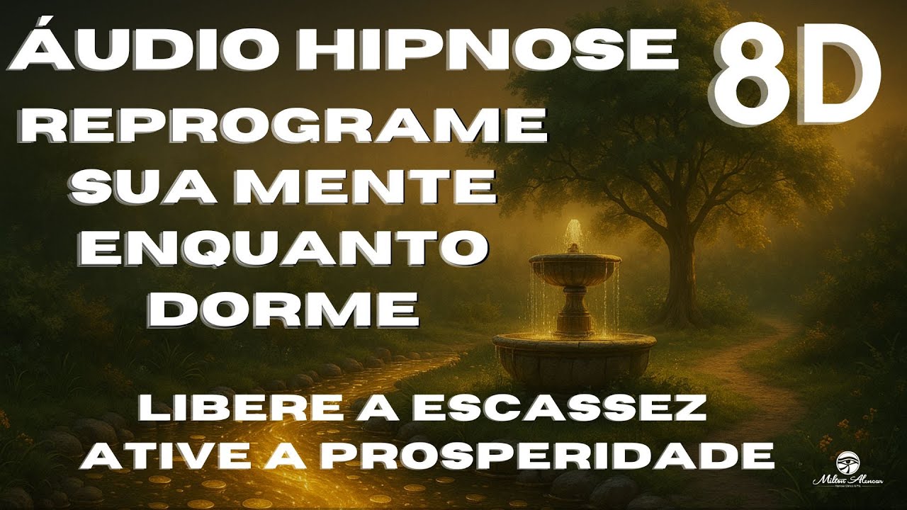 🔴&Aacute;udio Hipnose 8D🎧- REPROGRAME SUA MENTE ENQUANTO DORME &mdash; Da Escassez &agrave; Prosperidade - Milton A.