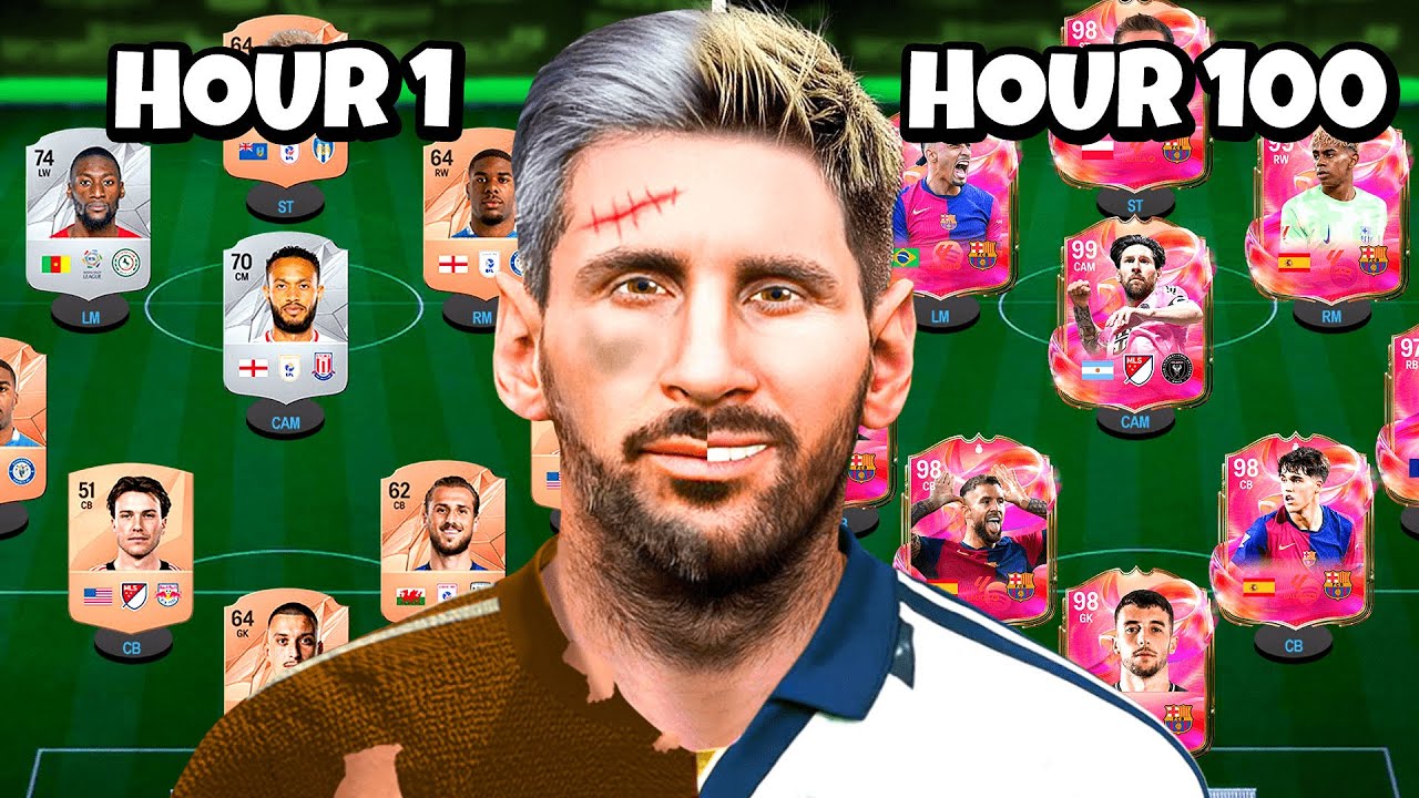 Beating EAFC In 100 Hours, But Barcelona Players ONLY