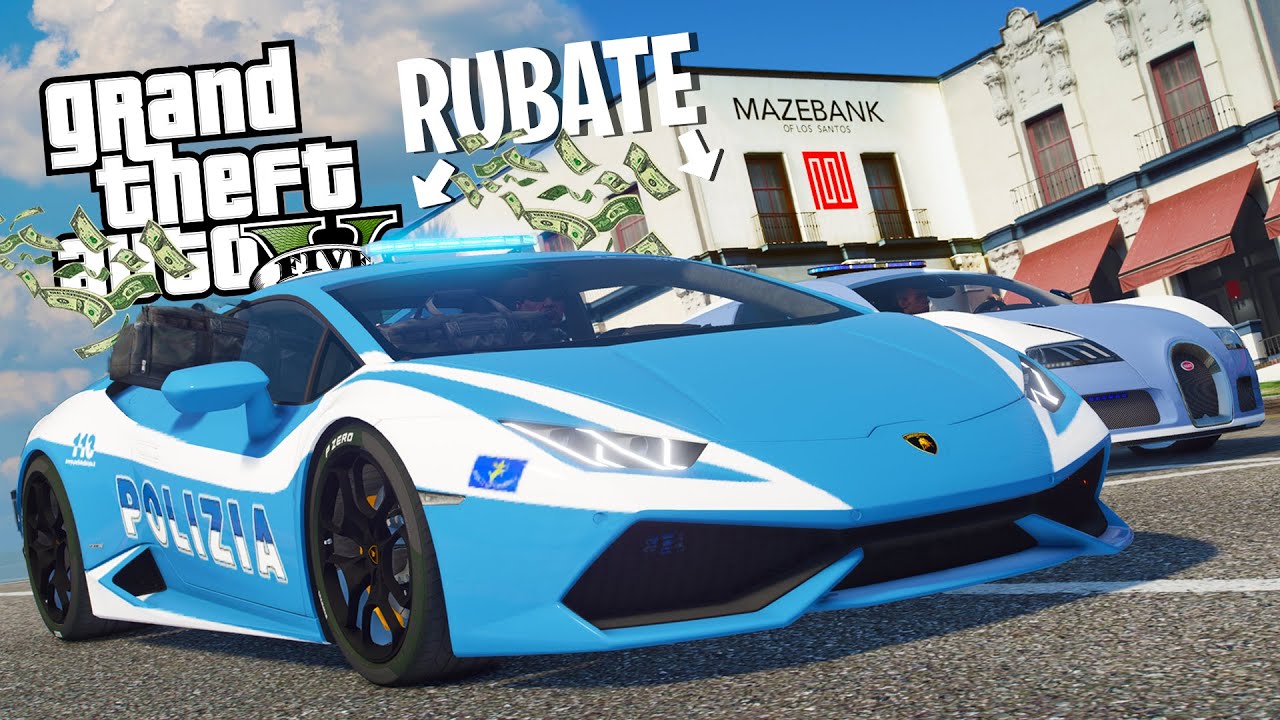 RUBO in BANCA con le AUTO RUBATE della POLIZIA su GTA 5 RP!