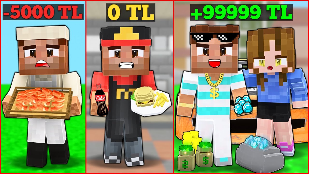 SİMİTÇİLİKTEN, MİLYONERLİĞE DOĞRU ALİ'NİN HAYATI! 😱 -Minecraft