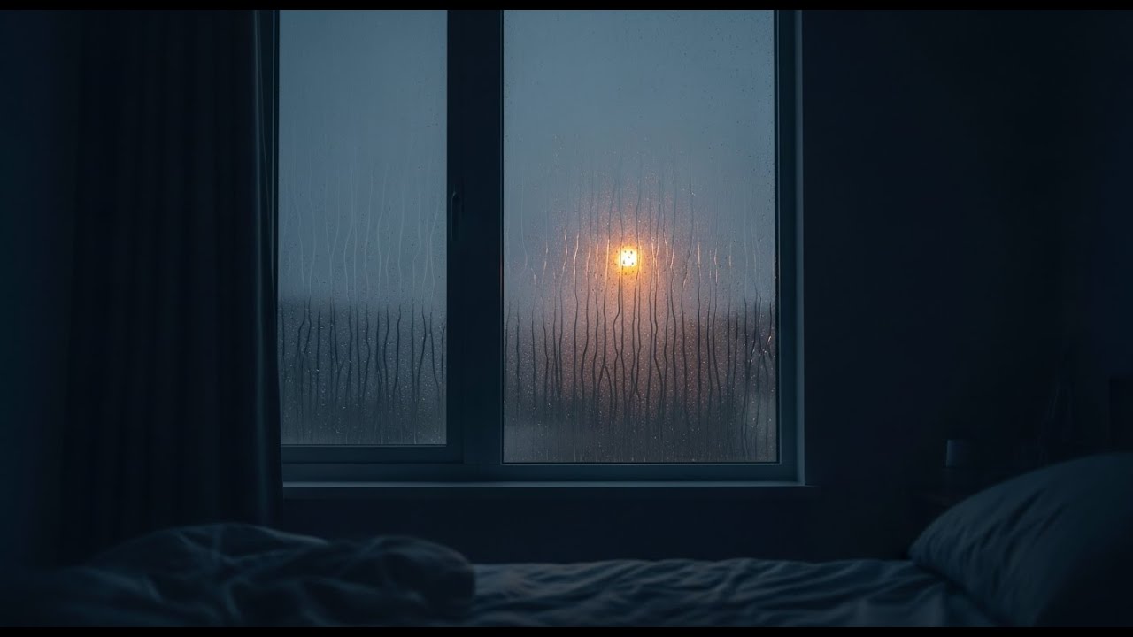 🔴 Dark Screen Rain on Window with Thunder | Instant Relief for Insomnia & Stress