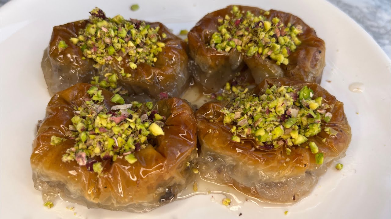 Hazır yufkadan bülbül yuvası tarifi (baklava yapmak için saatlerce uğraşmaya gerek yok)#baklava