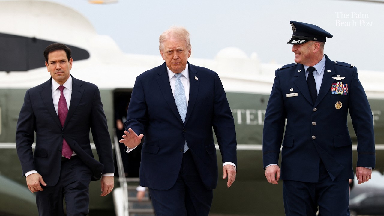 Trump departs for Mar-a-Lago as Iran war intensifies with more Marines deploying to Middle East