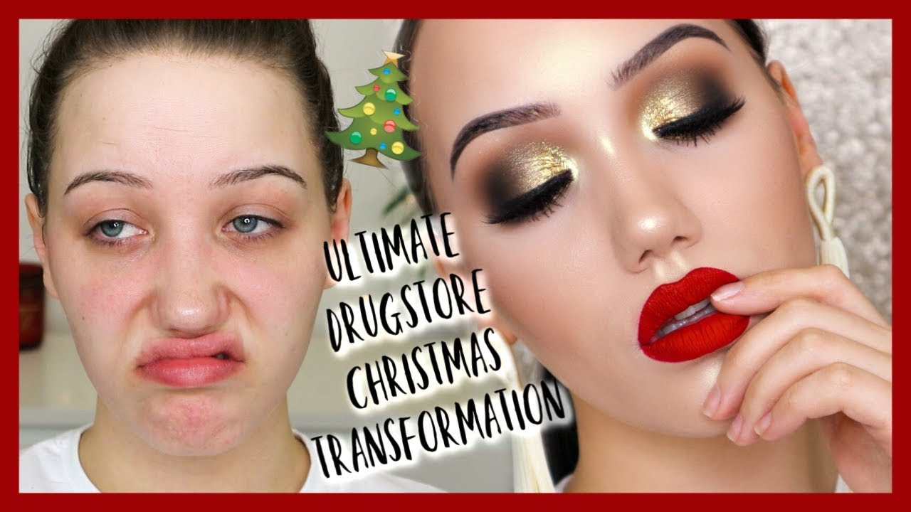 🎄 ULTIMATE DRUGSTORE CHRISTMAS GLAM TUTORIAL TRANSFORMATION 🎄 | MAKEMEUPMISSA