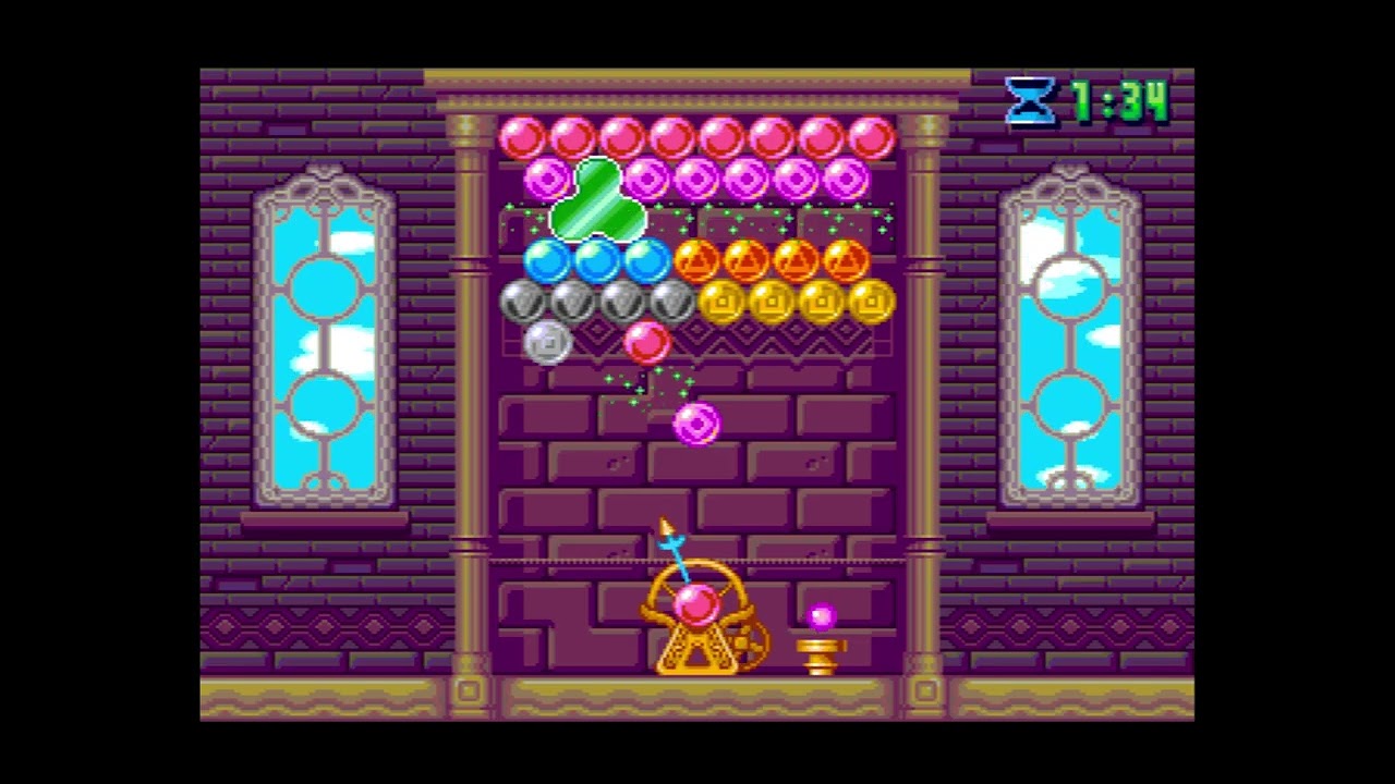 Work in progress for a kind of puzzle bobble , for the Megadrive. recorded under Blastem