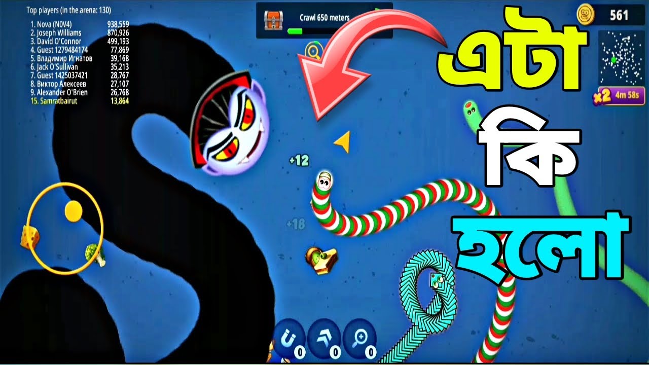 Everything Went Wrong In Worms Zone .io Voracious Snake Game | Bangla Gameplay Video