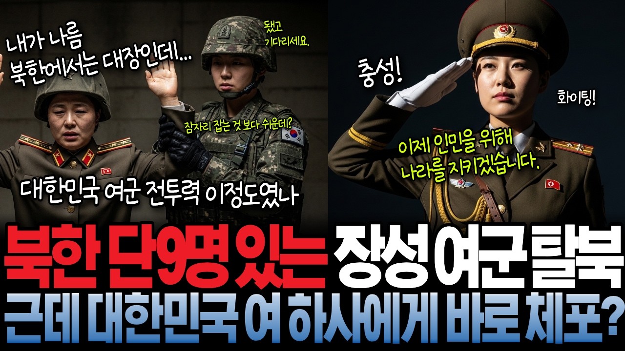 북한 단 9명 있는 장성 진급 특수전 출신 여군, 한국 여하사에게 손쉽게 제압 당해 