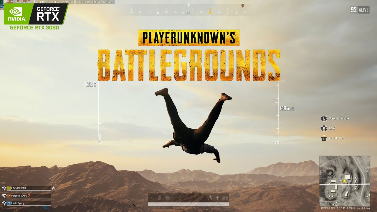 PLAYERUNKNOWN'S BATTLEGROUNDS / RTX 3080 4K ultra graphics / PUBG