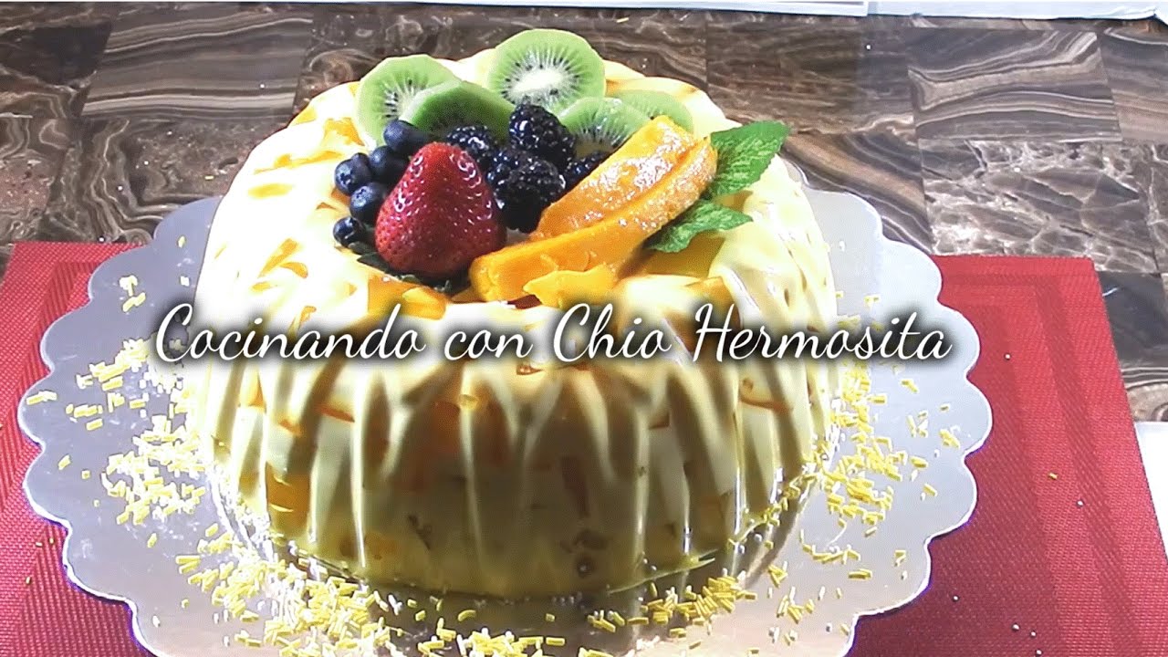 Gelatina de mosaico de mango y leches cremosita. 😋👌🏼