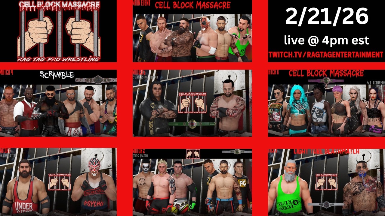 RTPW Presents: Cell Block Massacre #wwe2k25  #efed #efedwrestling