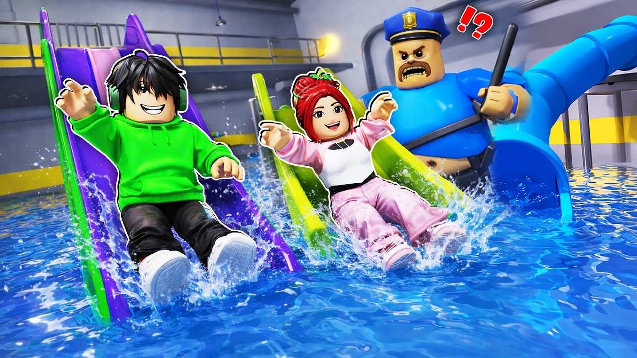 Naligo Kami ni Crush sa WATERPARK BARRY'S PRISON RUN! Roblox