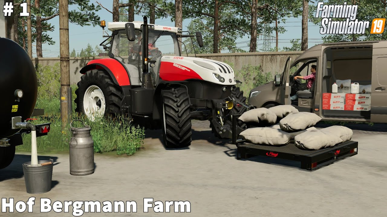Кормление теленка и утки, приготовление хлеба и сыра│Hof Bergmann│FS 19│Timelapse#01