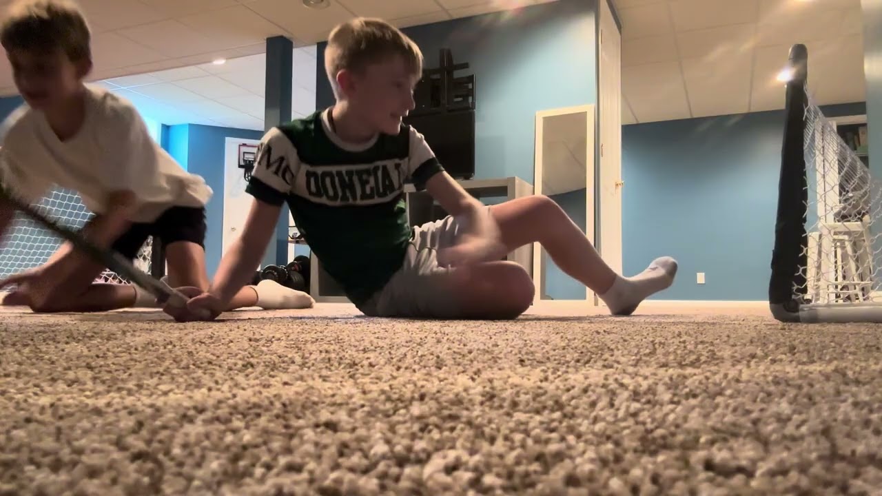 Knee hockey series upset