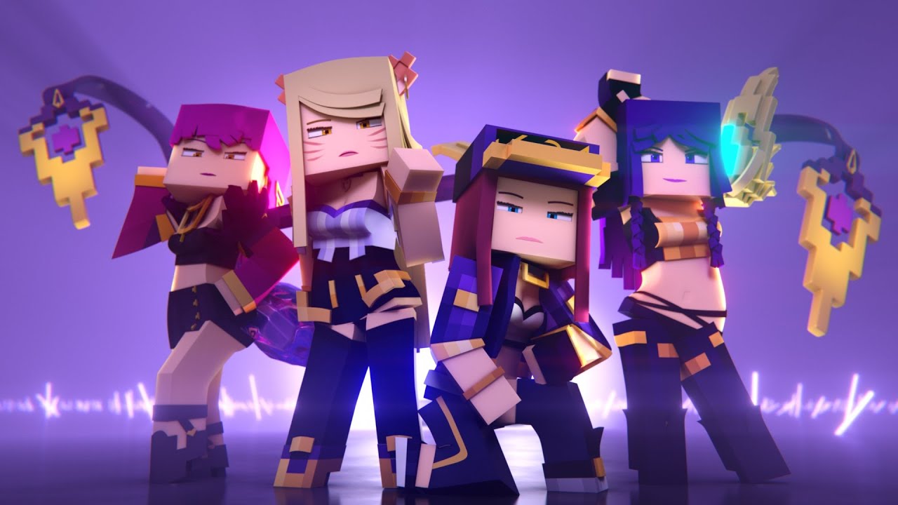 EnchantedMob : K/DA - POP/STARS Minecraft Music Video
