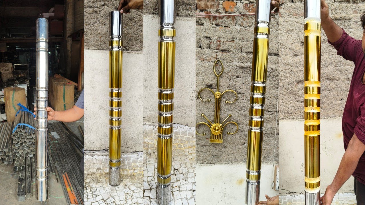 Steel Piler Ko Golden kaise kare 👆 | How do I make the pillar golden