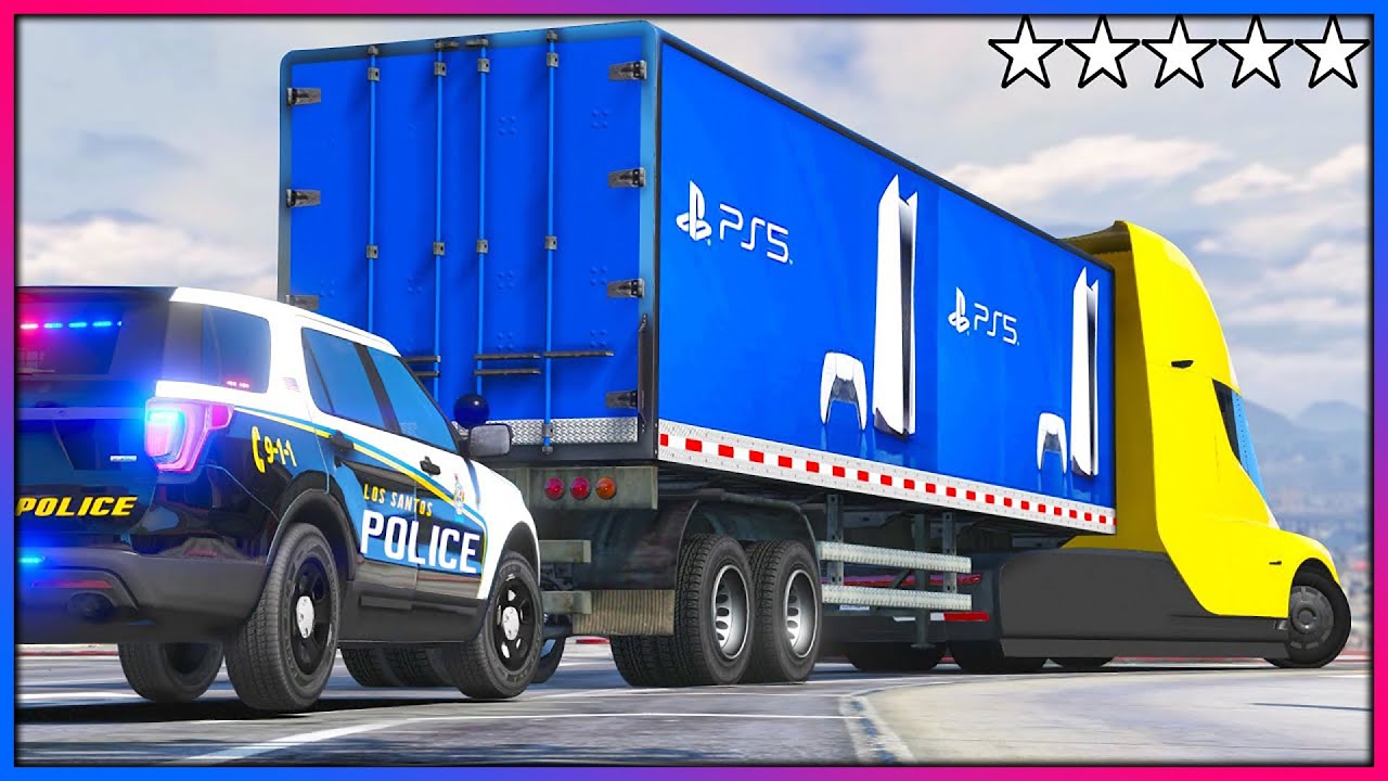 I stole a truck with PLAYSTATION 5 systems!! (GTA 5 Mods)