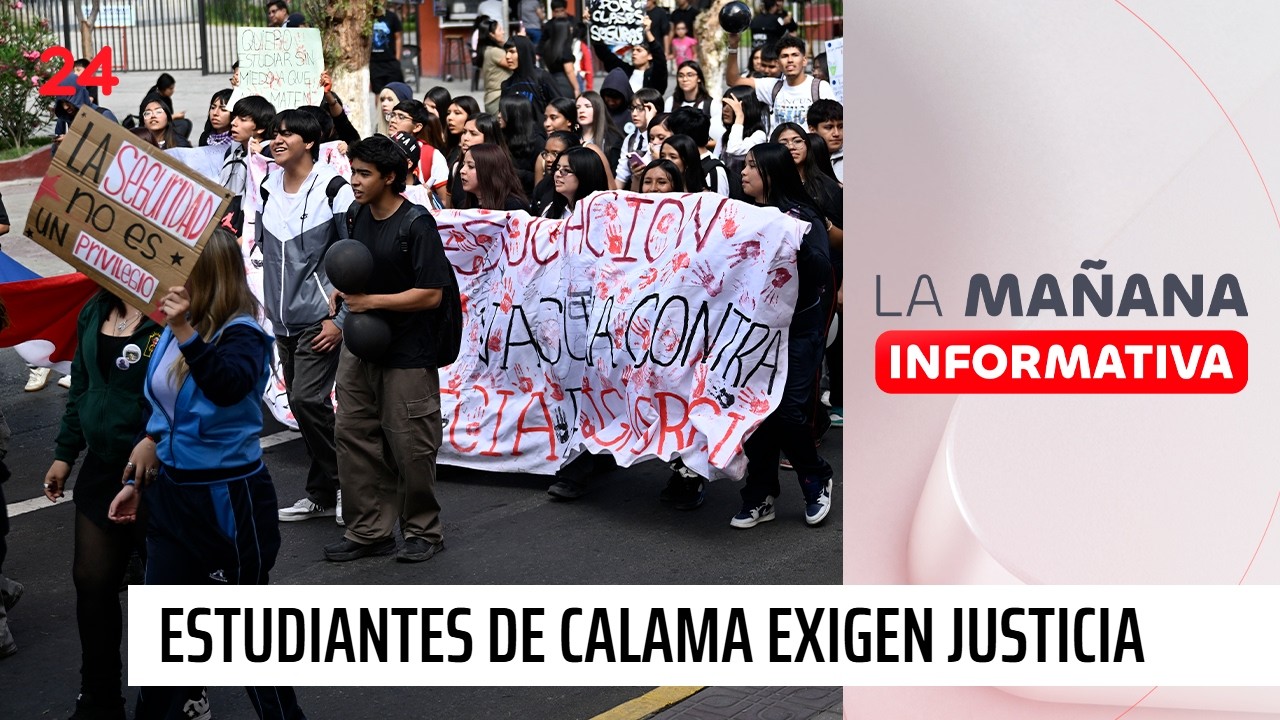 Estudiantes de Calama protestan y exigen justicia tras crimen en Instituto Obispo Silva Lezaeta