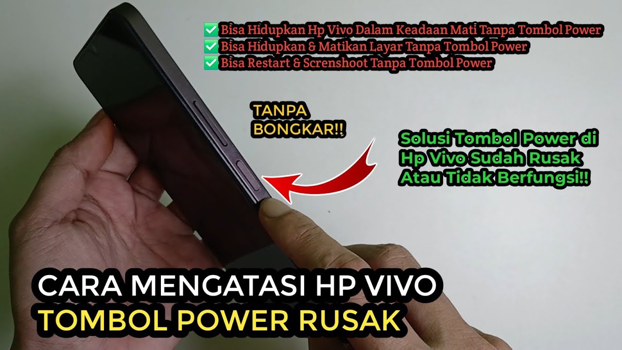 Cara Mengatasi Hp Vivo Tombol Power Rusak | Tombol On Off Hp Vivo Tidak Berfungsi 