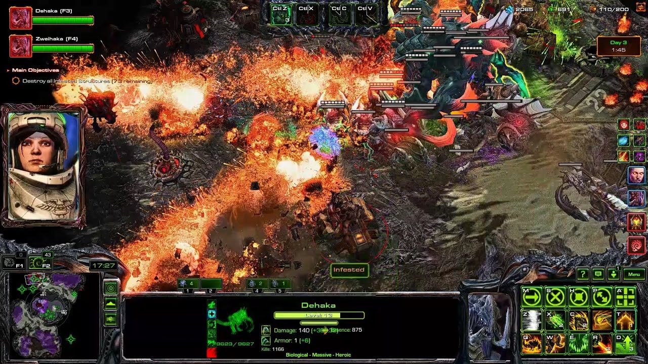 SC2 Super Commander Co-Op Dead of Night ▏ Dehaka Custom Mutation Solo GamePlay