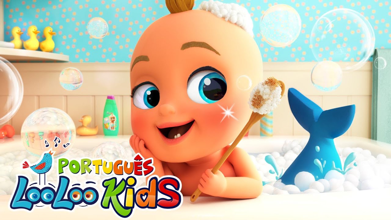 Banho Divertido + Hickory Dickory Dock 🫧 Música Infantil - LooLoo Kids Português