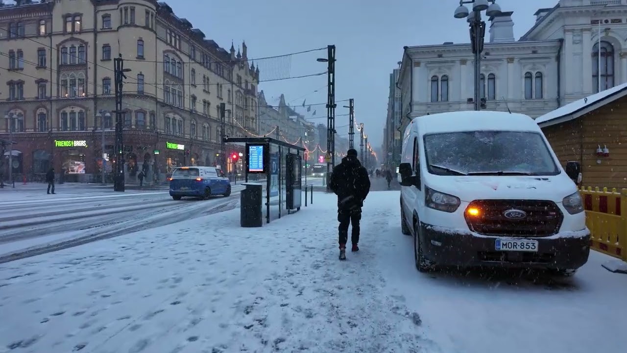 Finland Snow Storm Walk 🇫🇮❄️ Winter Daylight 🇫🇮 Finland 2026 ❄️ 4K Binaural Walking Tour