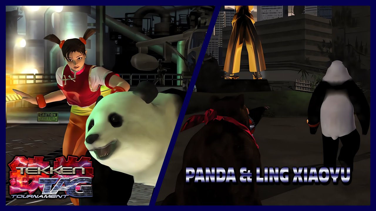 TEKKEN TAG TOURNAMENT [PS2] Arcade Mode – Panda & Ling Xiaoyu Gameplay [4K 60FPS]