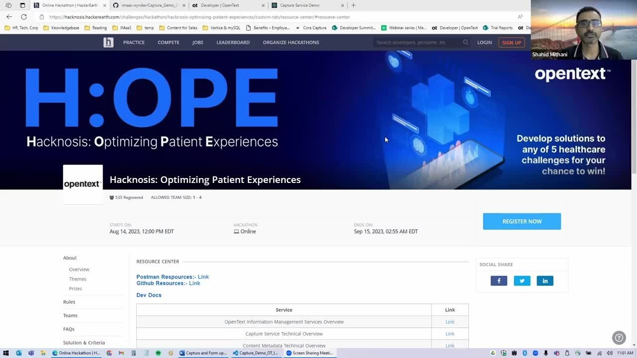 H:OPE Tutorial Learn how to use OT Capture demo app to learn OpenText's IM services