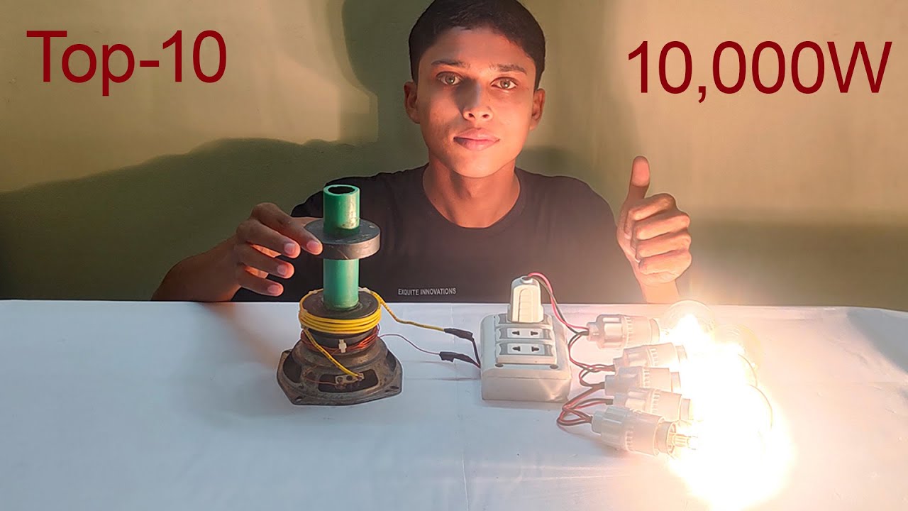 Top 10 Free energy generator 10000W magnetic with light bulb at home