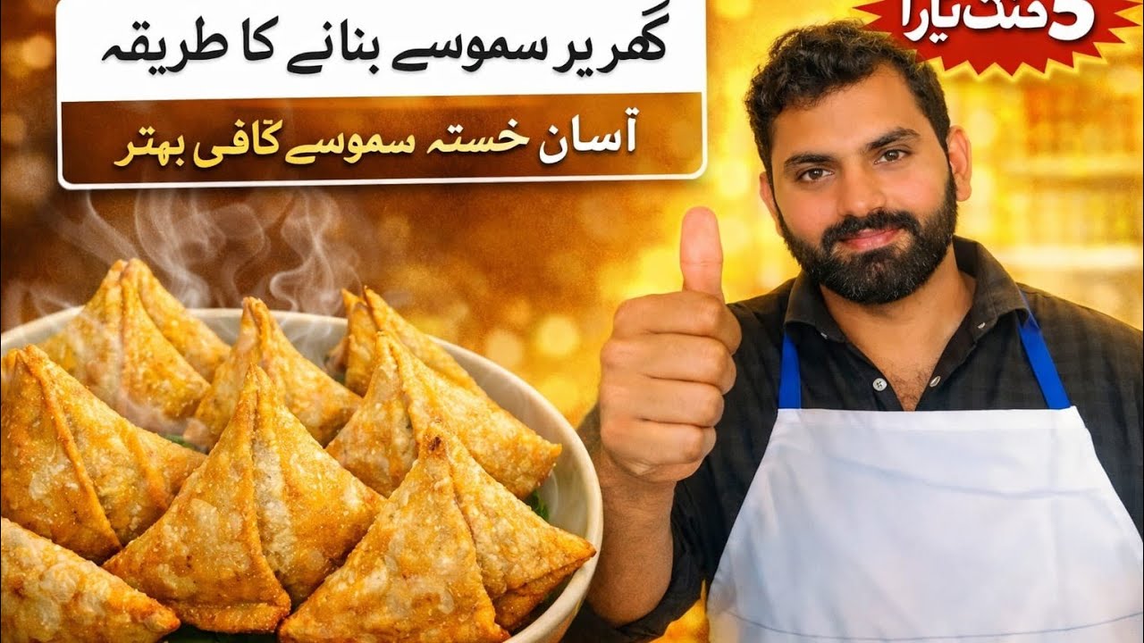 گھر میں خستہ اور کرسپی سموسے بنانے کا آسان طریقہ | Pakistani Samosa Recipe in Urdu