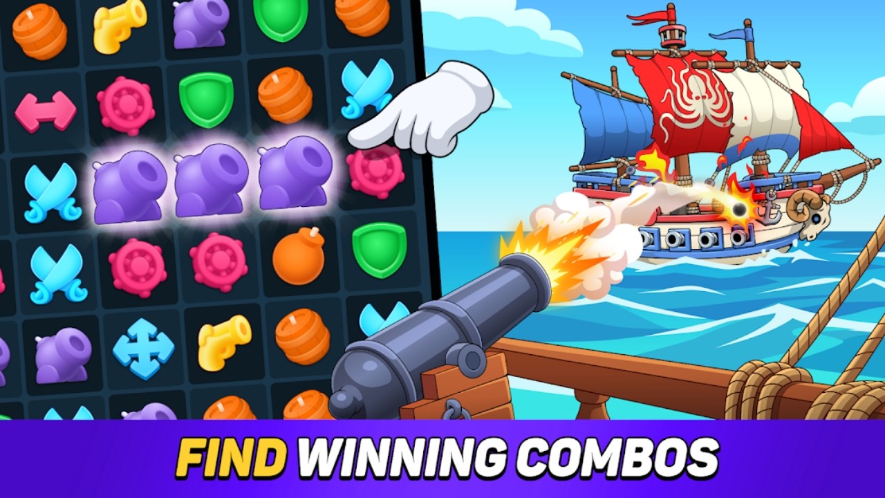 Pirates & Puzzles 2: Match 3 Game Mobile Gameplay Android