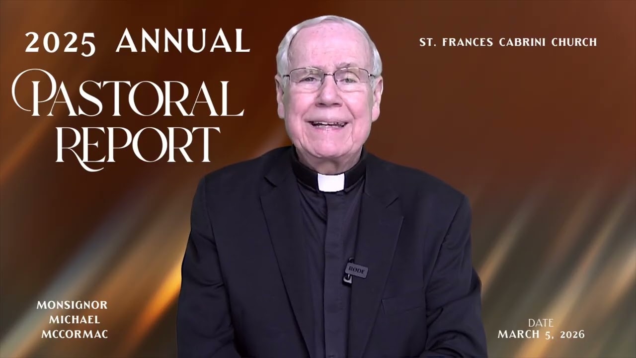 Monsignor McCormac's Weekly Message for Thursday, March 5, 2026